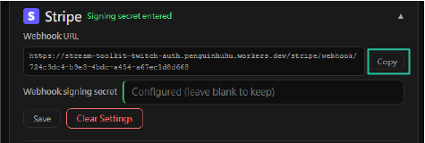 Get webhook URL